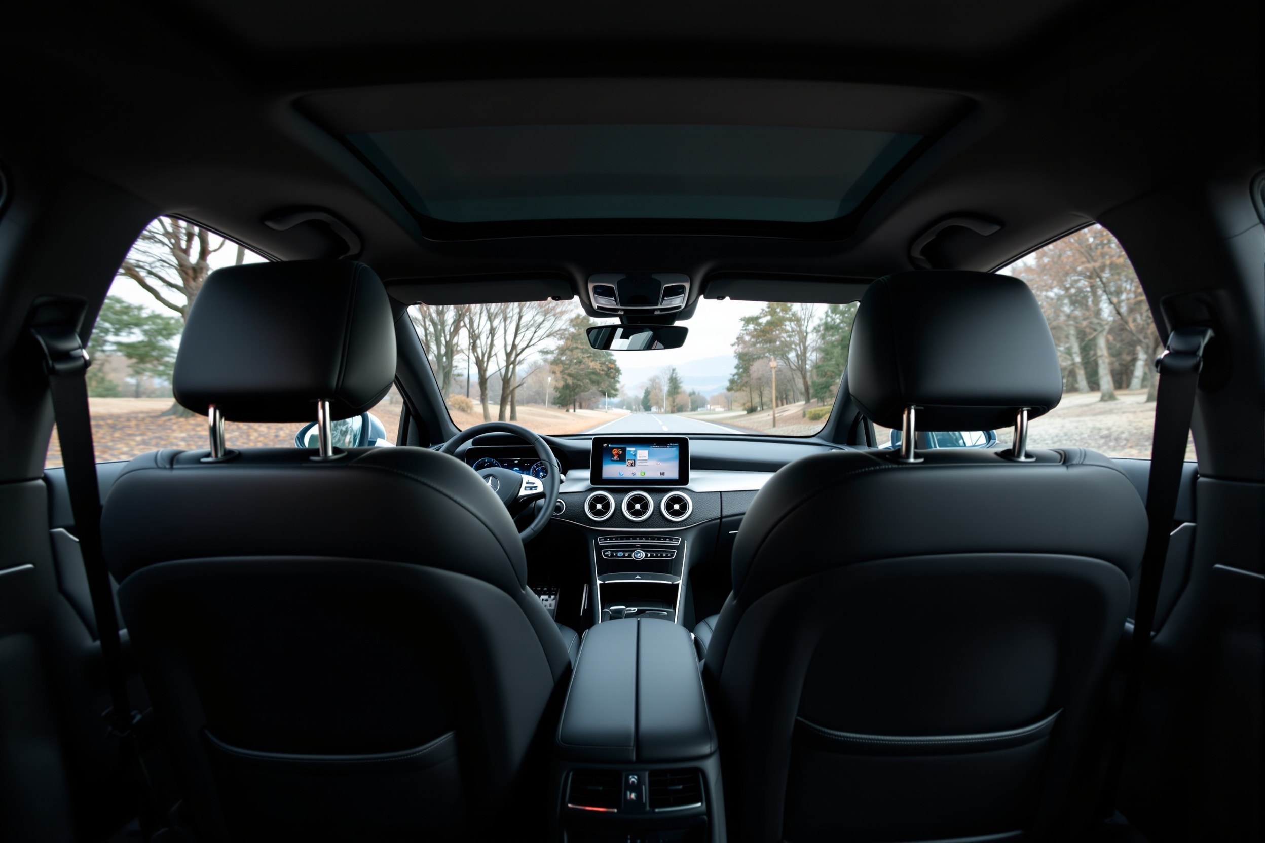 Intérieur premium TRΛVEL — Cuir, éclairage doré