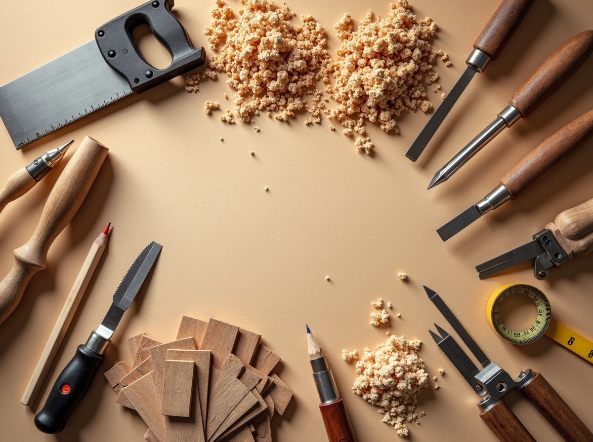 Outils de menuiserie artisanale et essences de bois