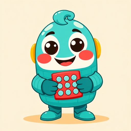 電卓を持つキャラクター