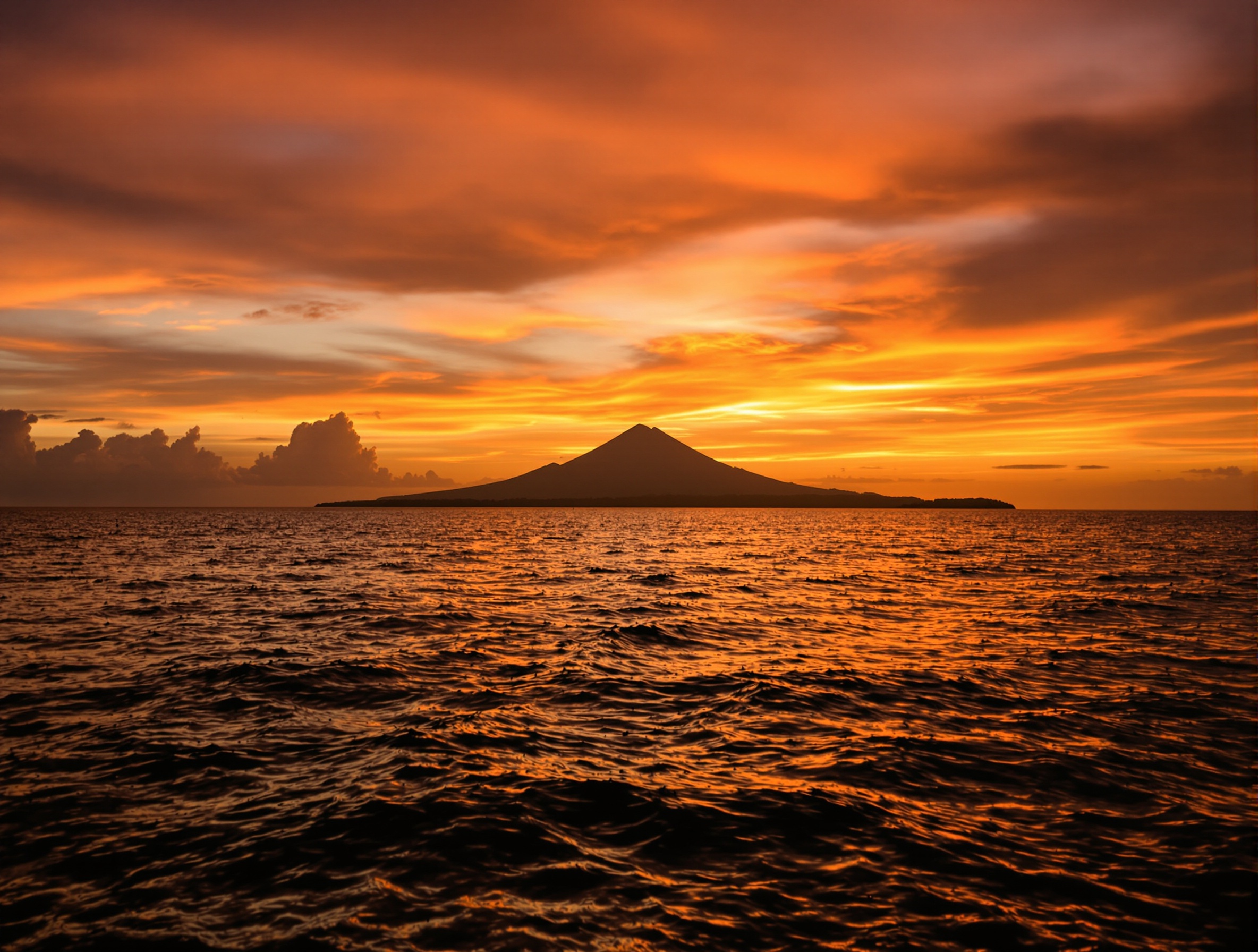 アグン山を望むサンセット