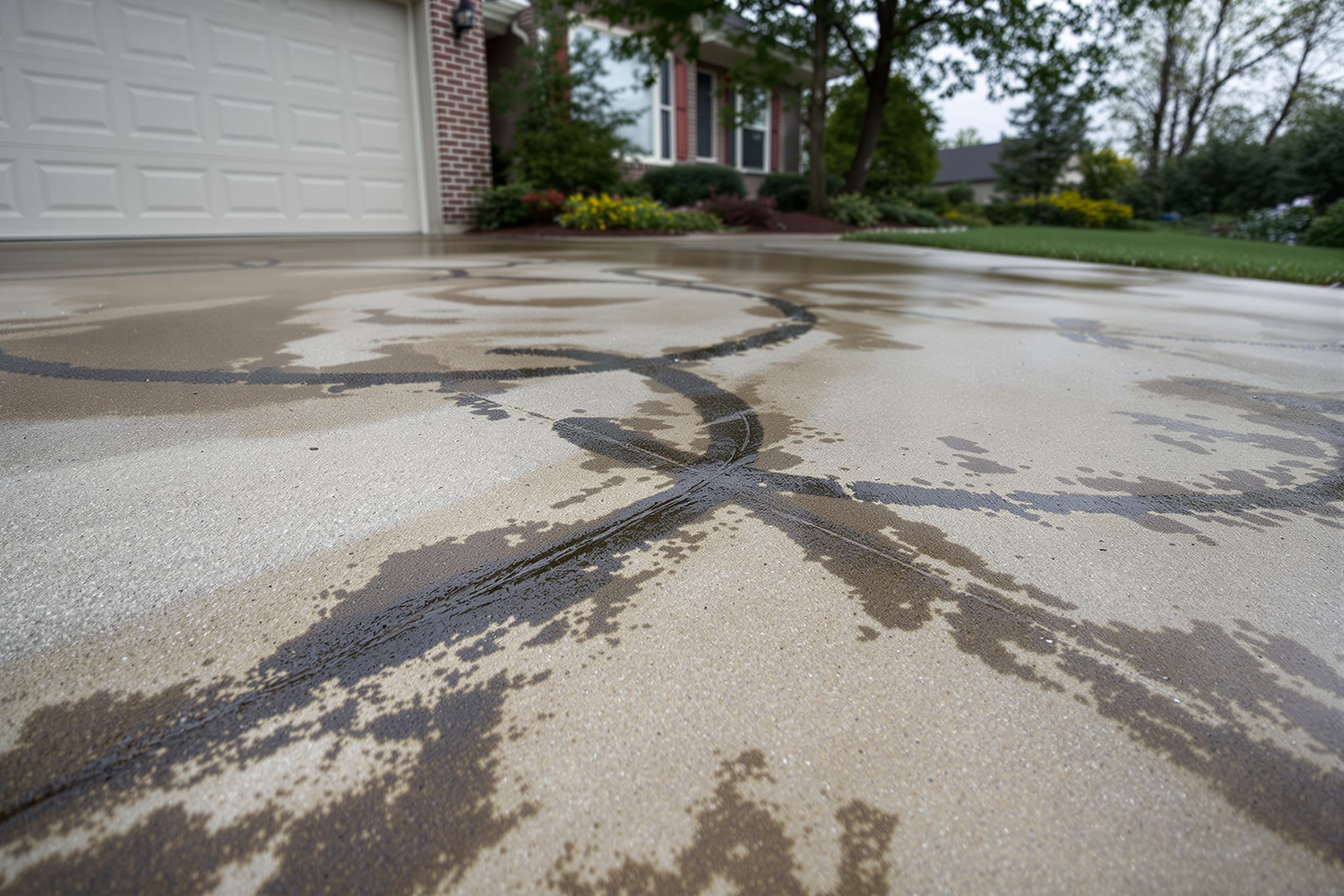 Before Driveway Cleaning