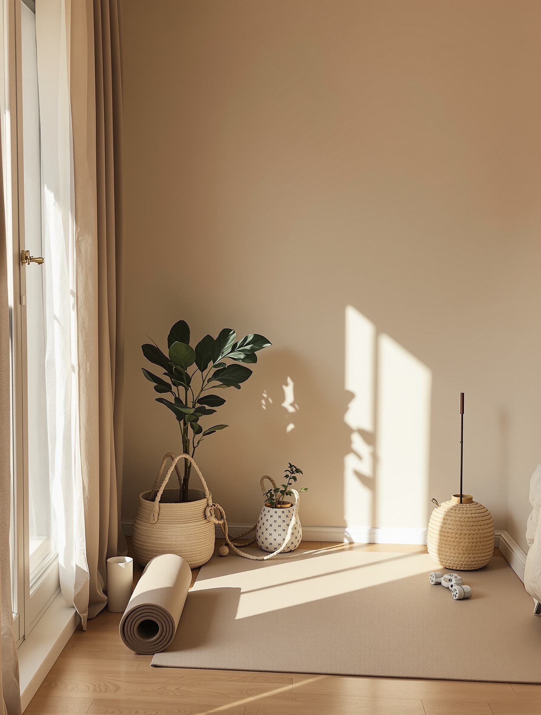 Beige Home Gym Ideas