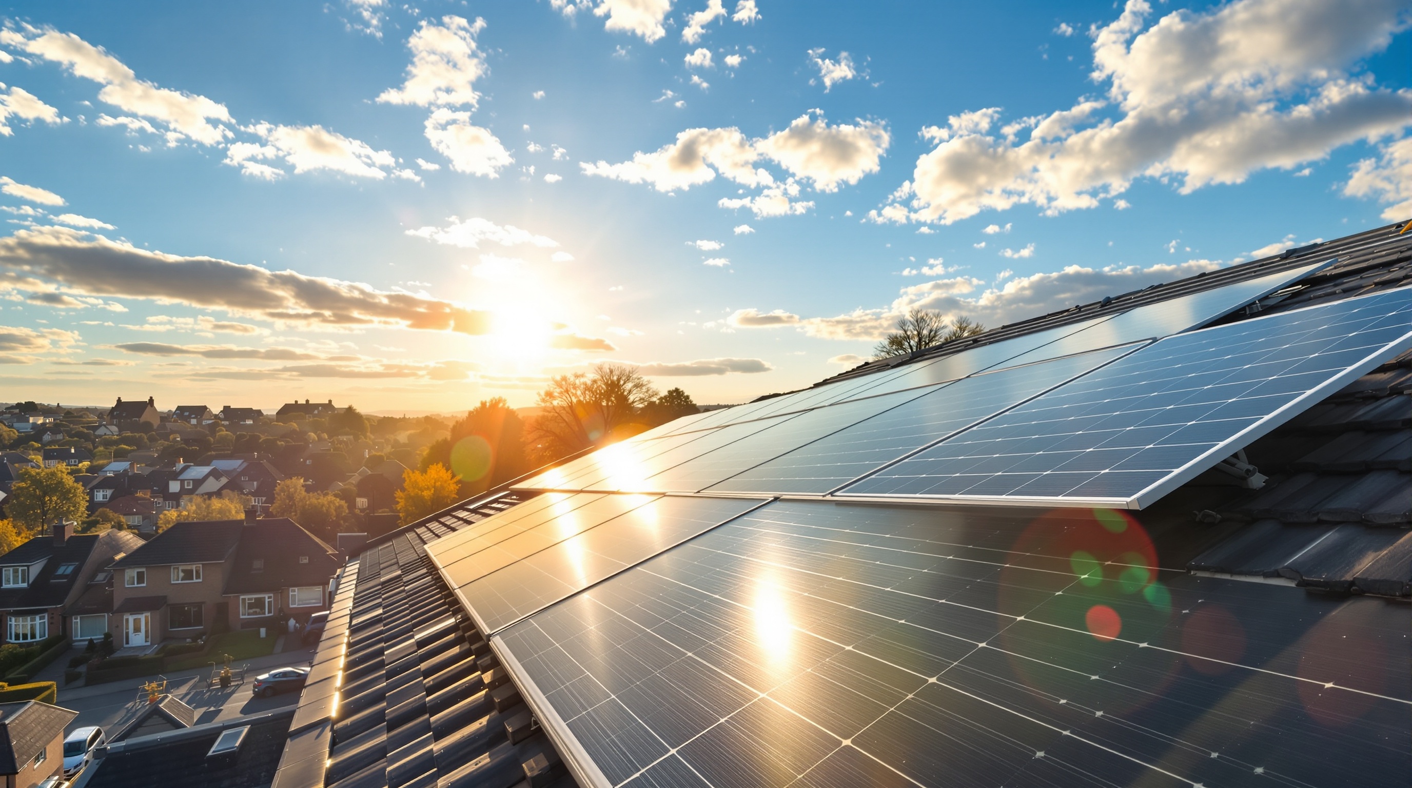 Solar panels on UK home