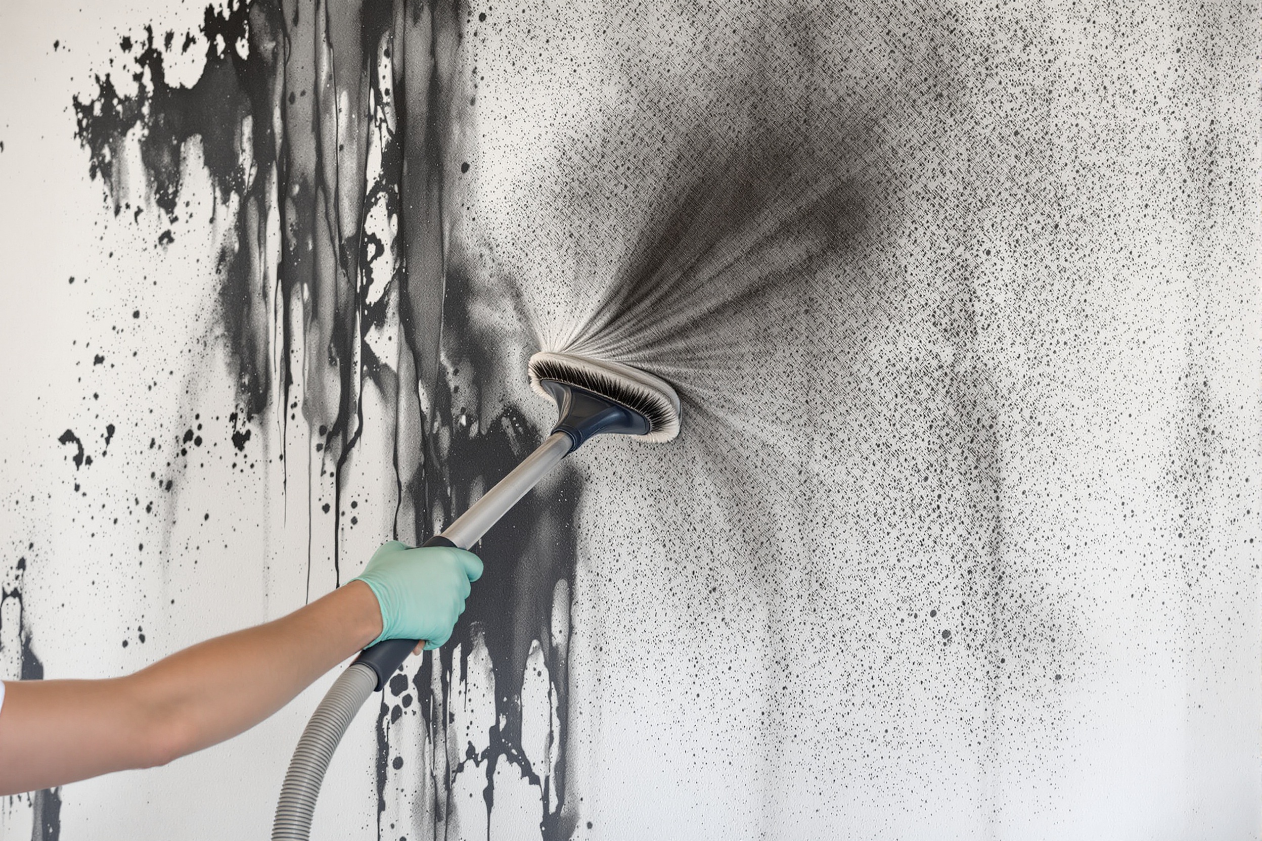 Limpieza de hollín en paredes