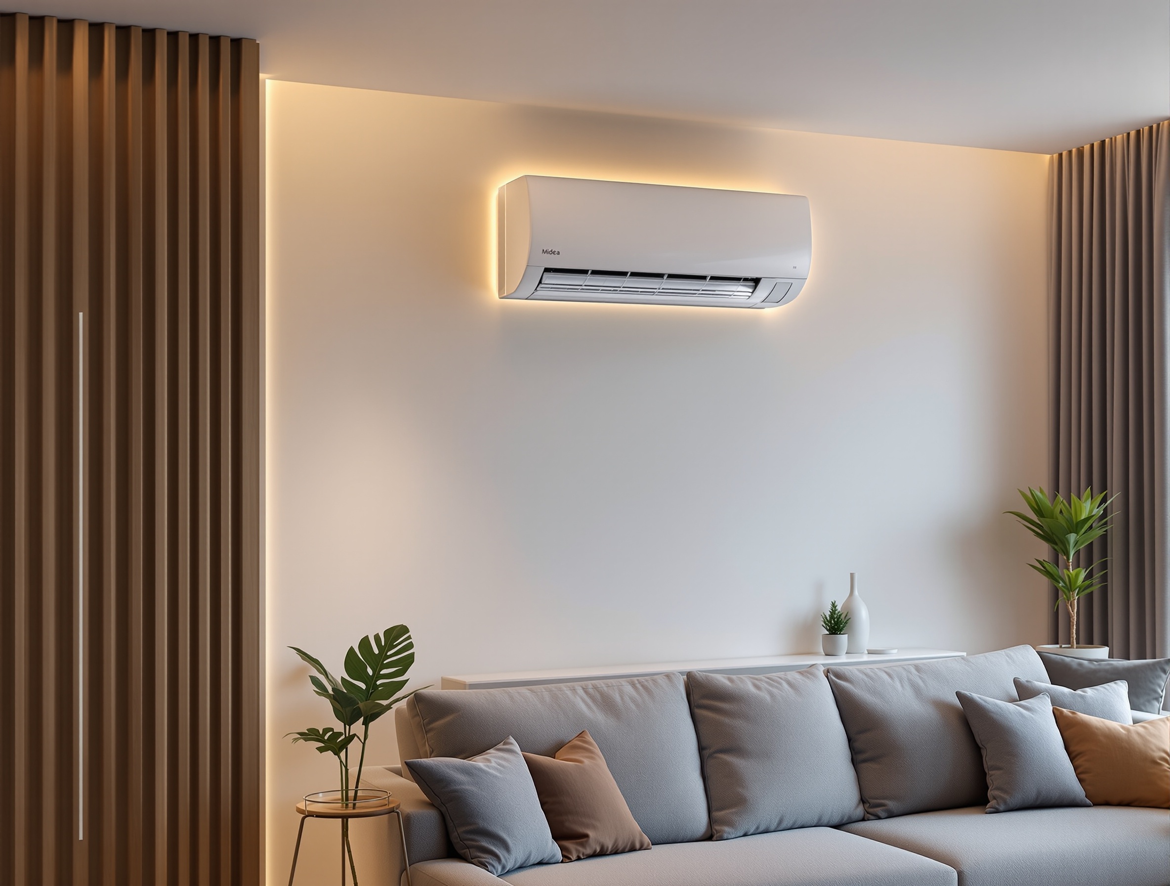 Midea single split air conditioning unit installed in Essex home