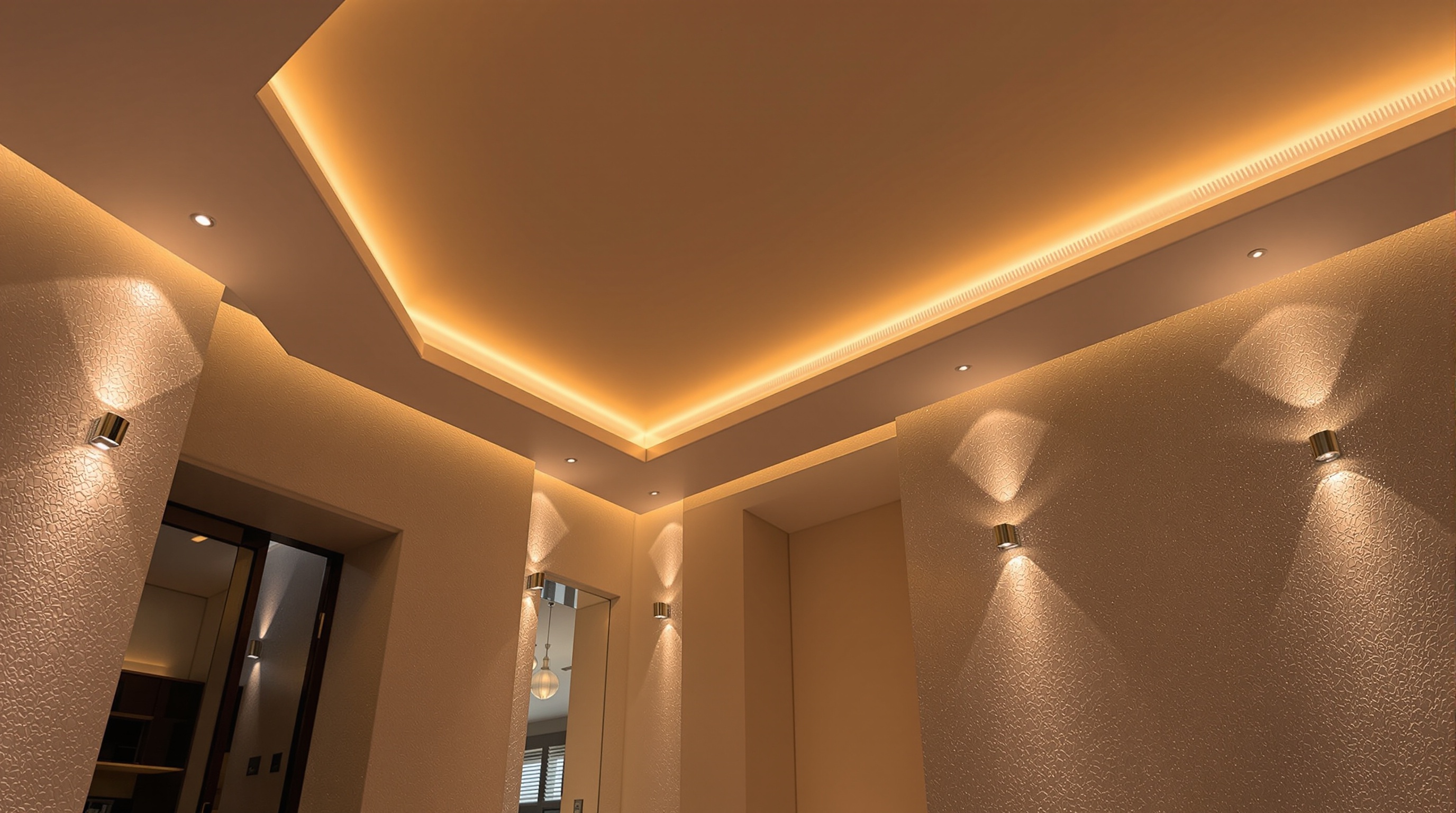 Architectural lighting installation in a luxury London home