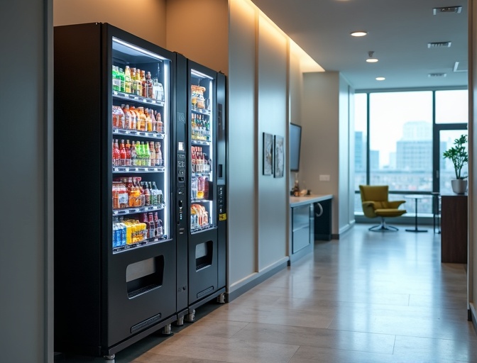 Vending machine with snacks