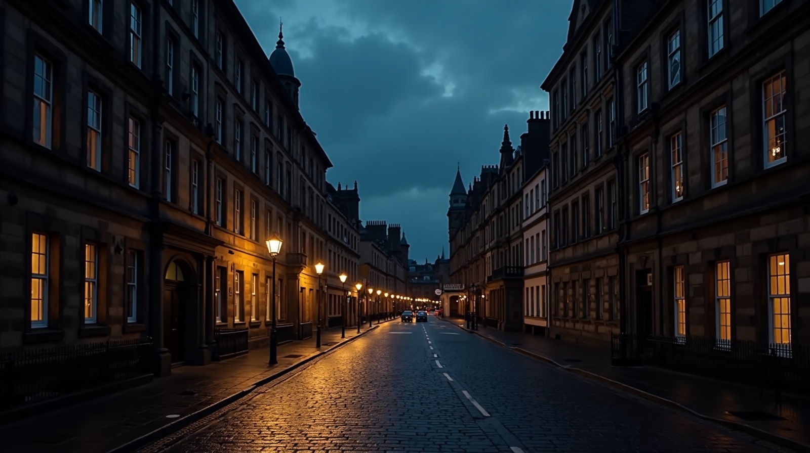 Edinburgh architecture at twilight