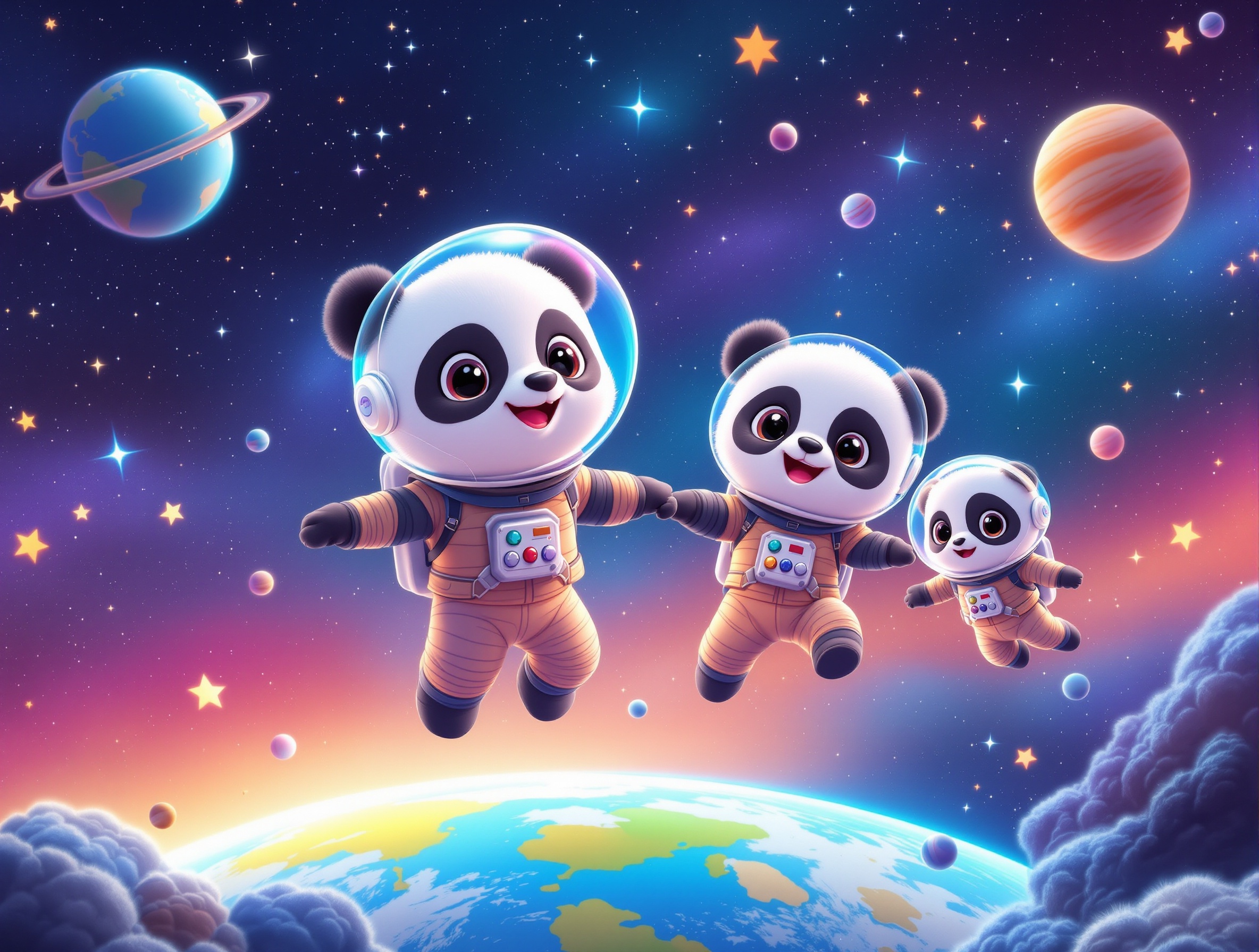 Baby Panda Space Journey