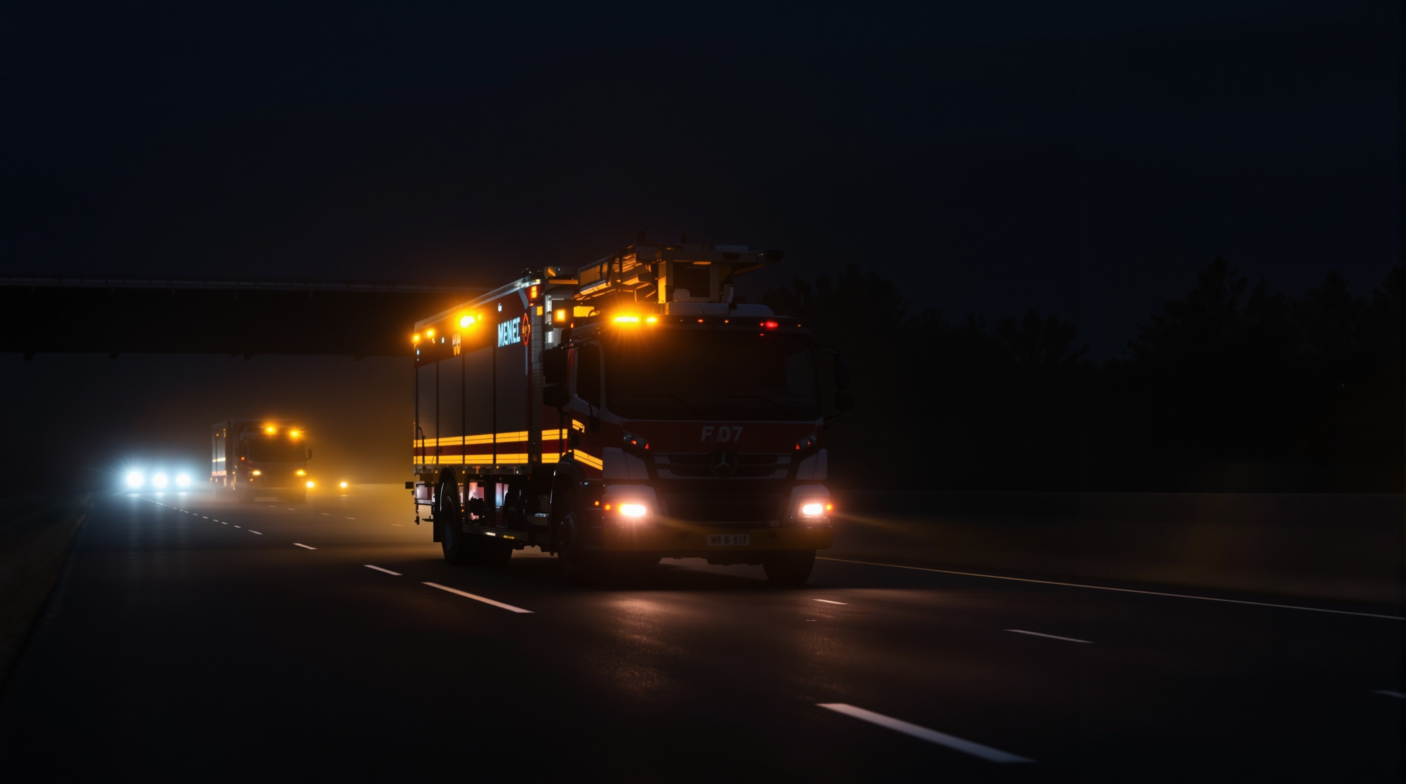 Assistência de emergência em estrada noturna, 24 horas