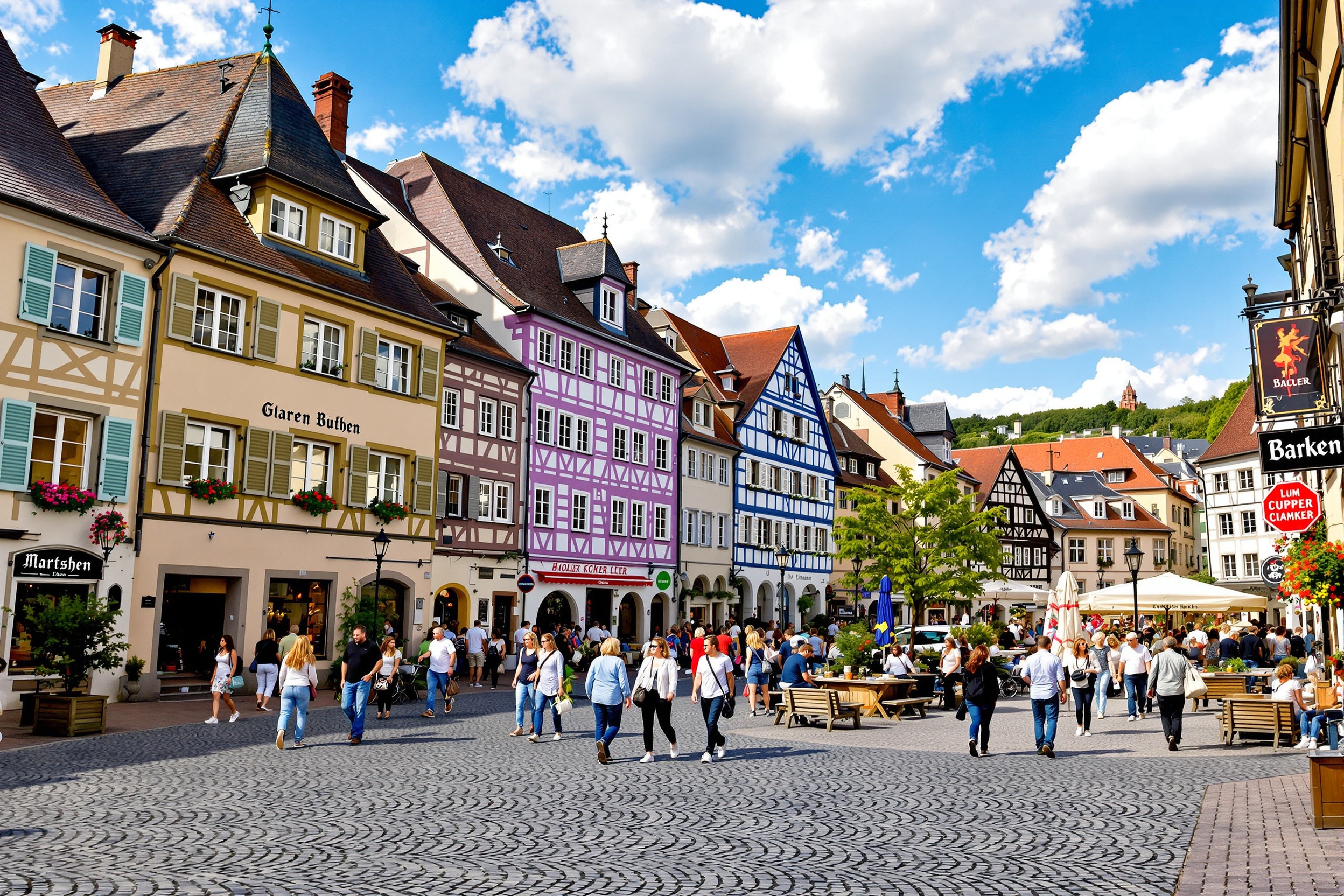 Street show performance location in Grafing, Germany