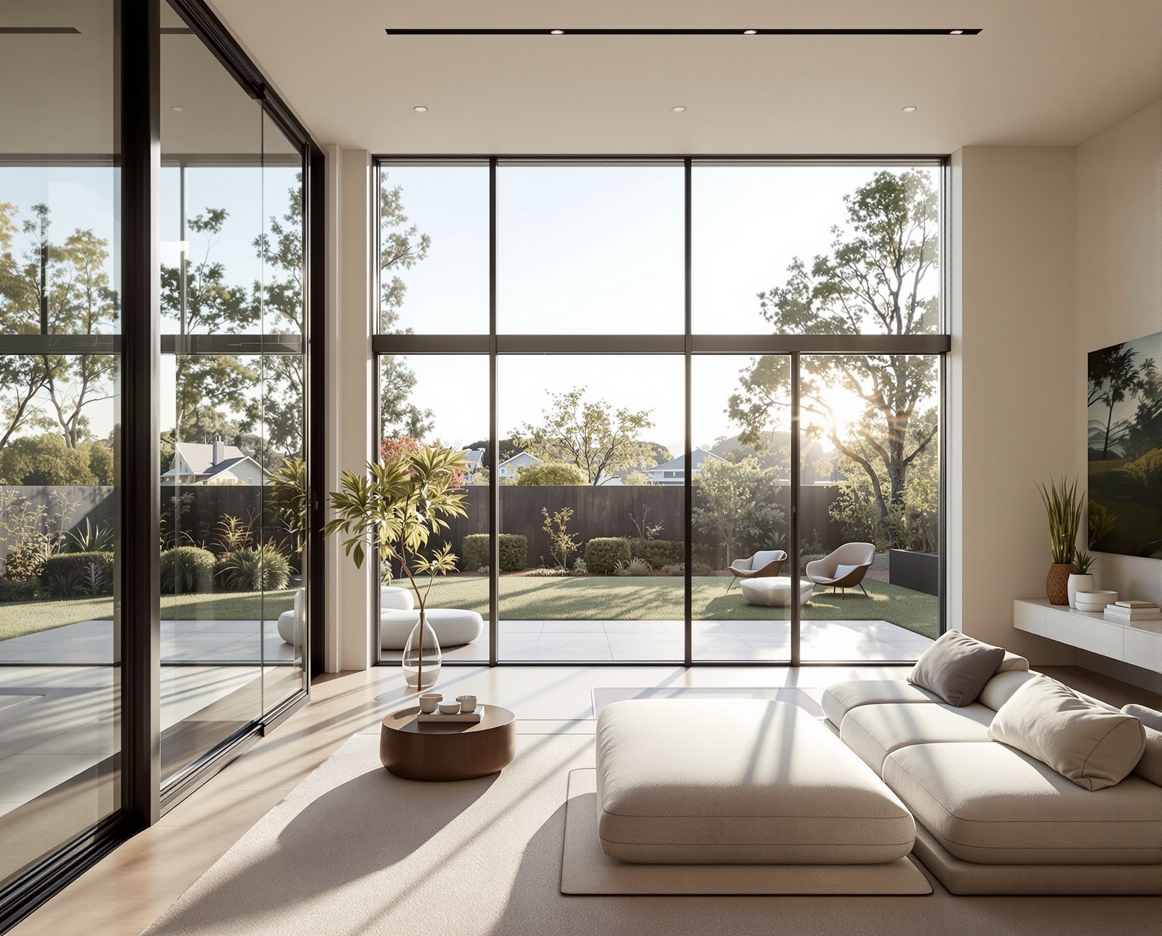 Luxury home interior with premium double glazed windows