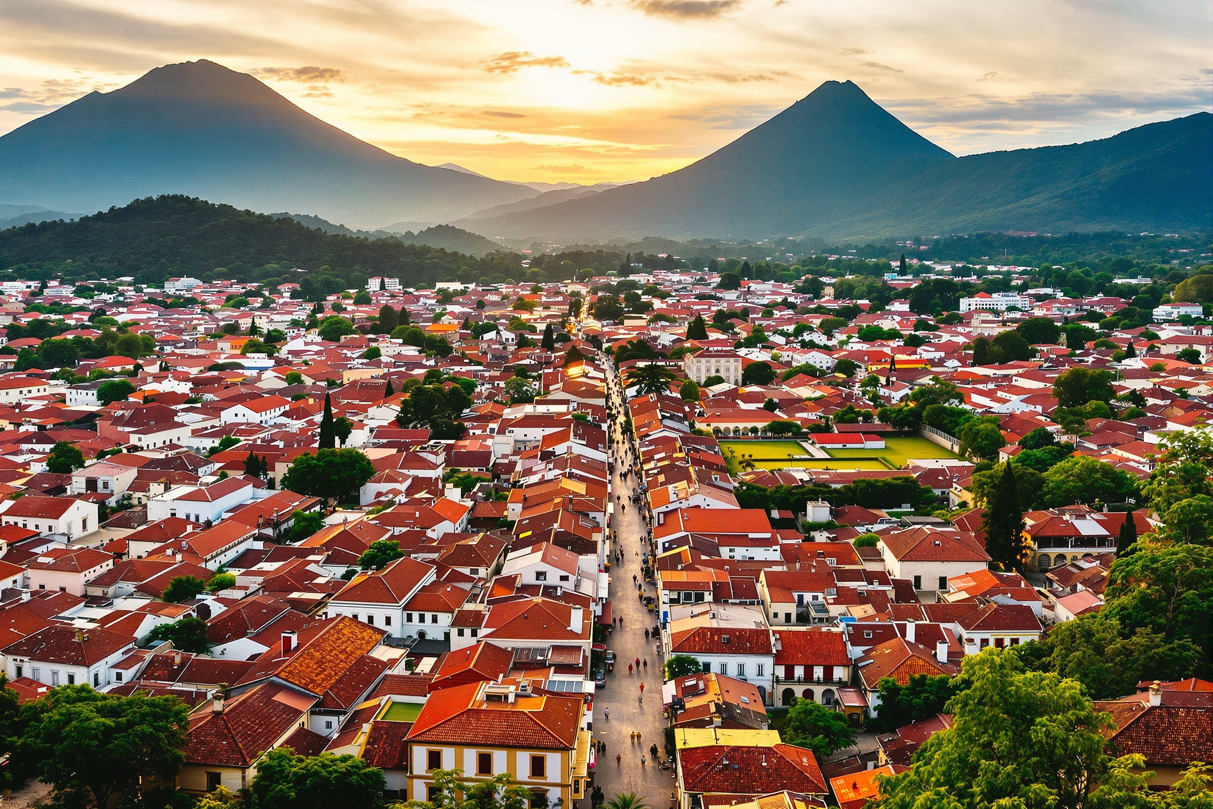 Antigua Guatemala panoramic view