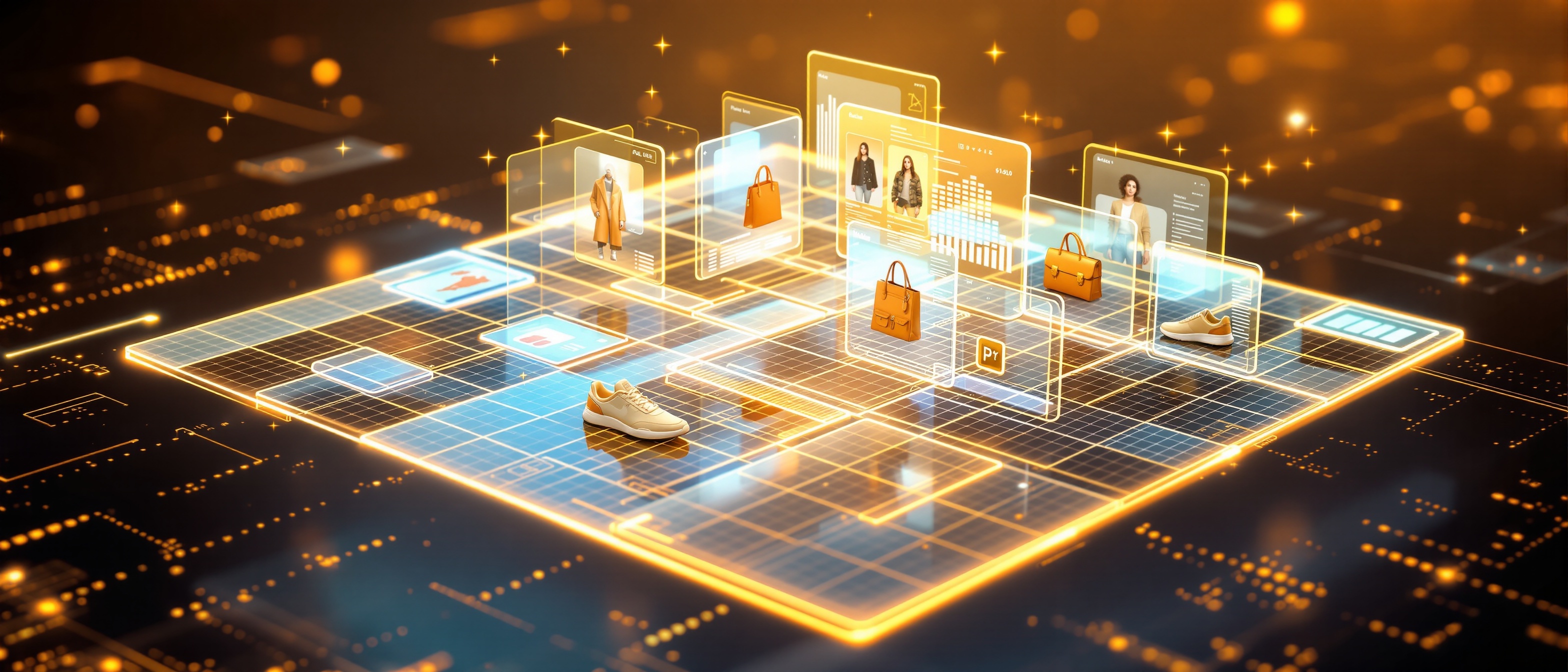 Litbuy Spreadsheet shopping system visualization with golden data grid