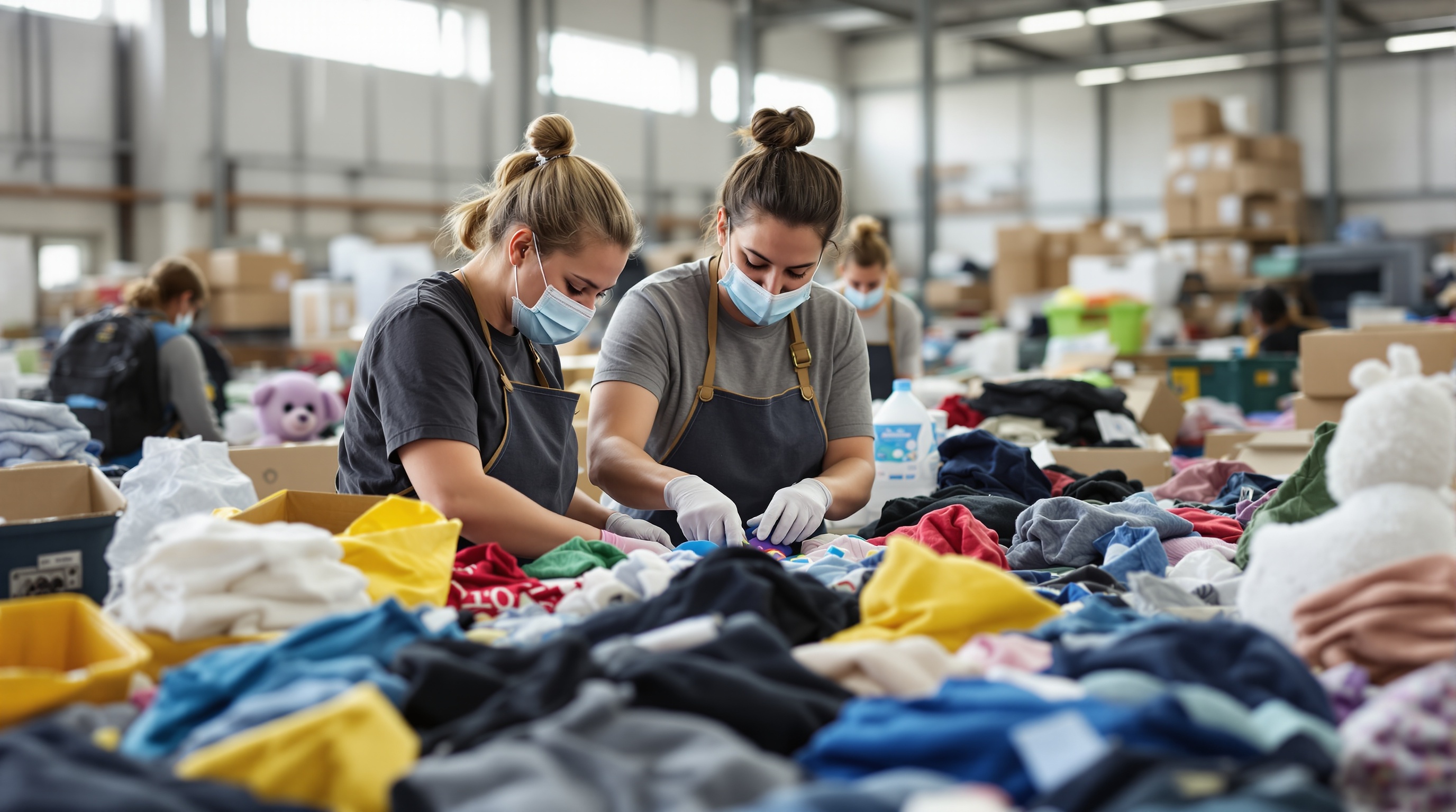 Community volunteers at charitable collective