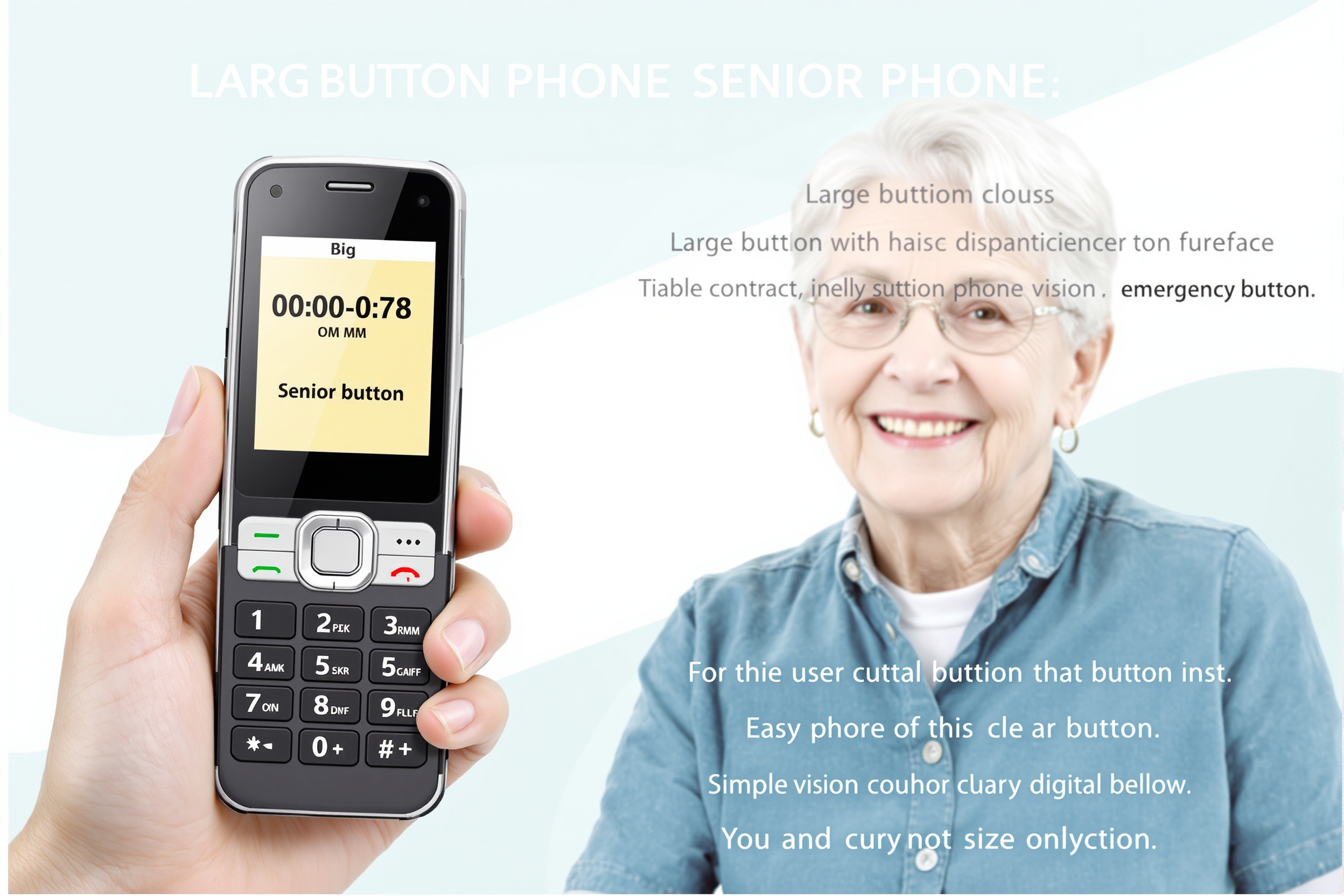 Large button phone for seniors