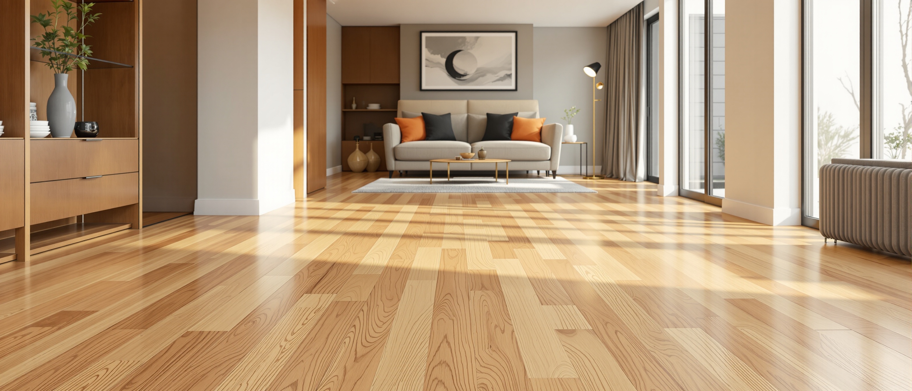 Piso de madeira restaurado