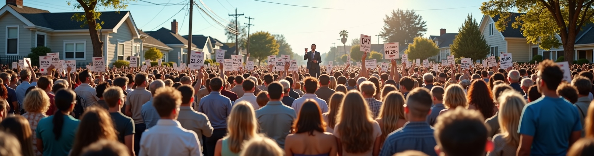 Foreclosure auction with bidders