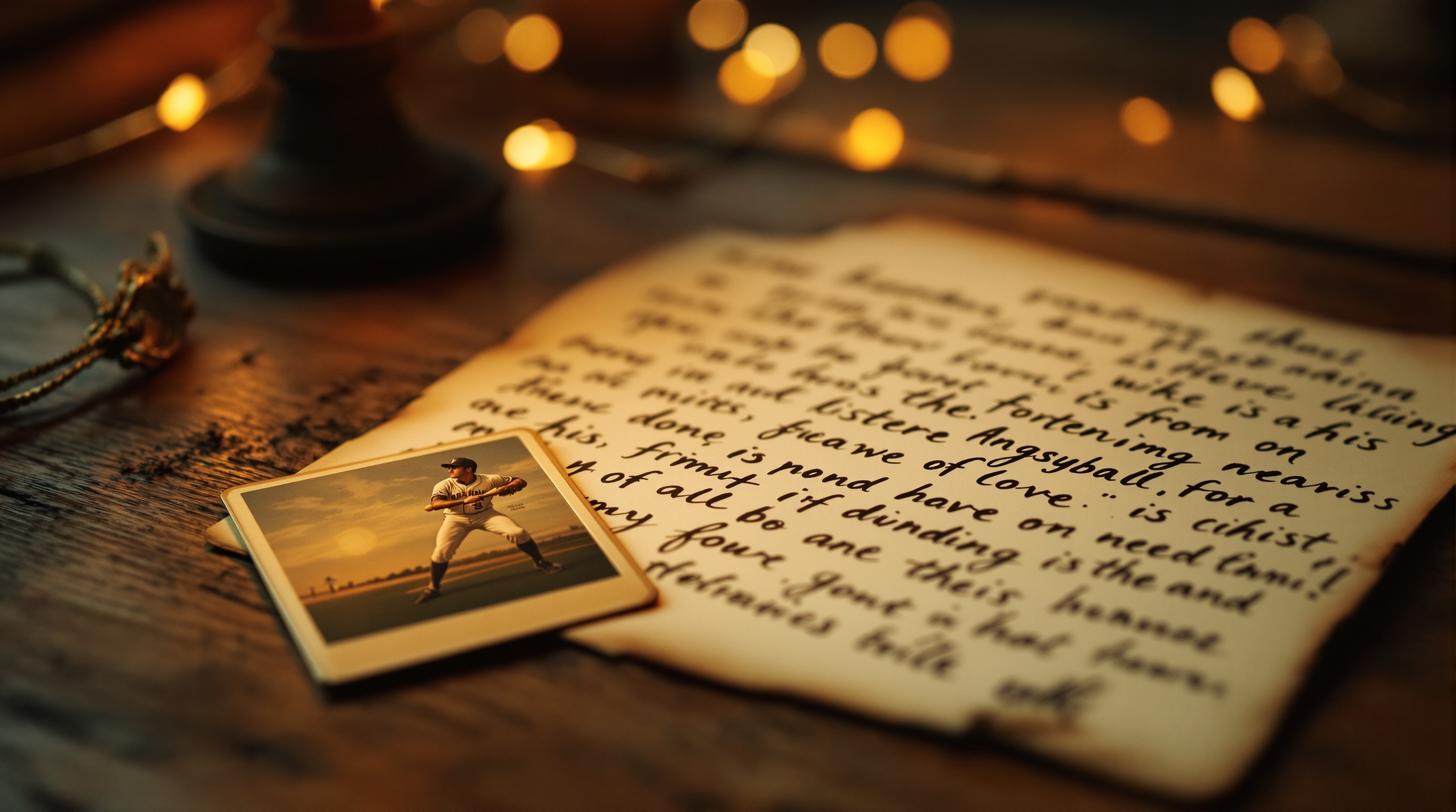 Baseball letter and collectible card