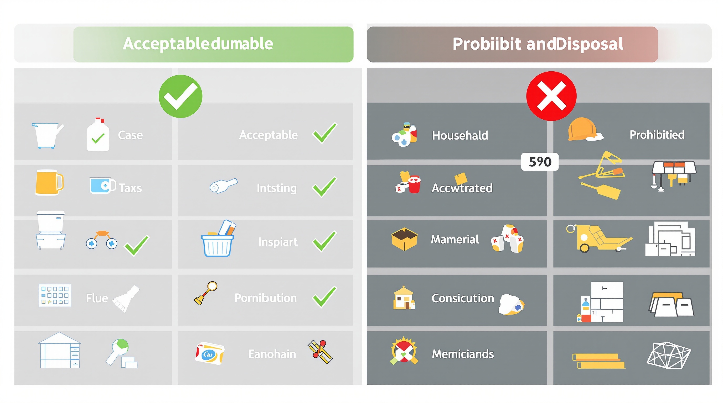 Dumpster disposal guidelines infographic
