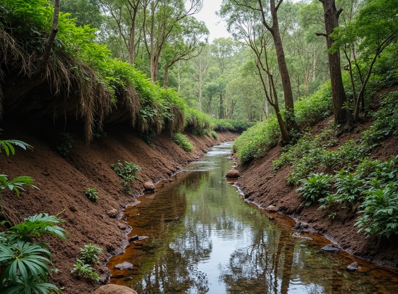 Riparian bank — before weed control