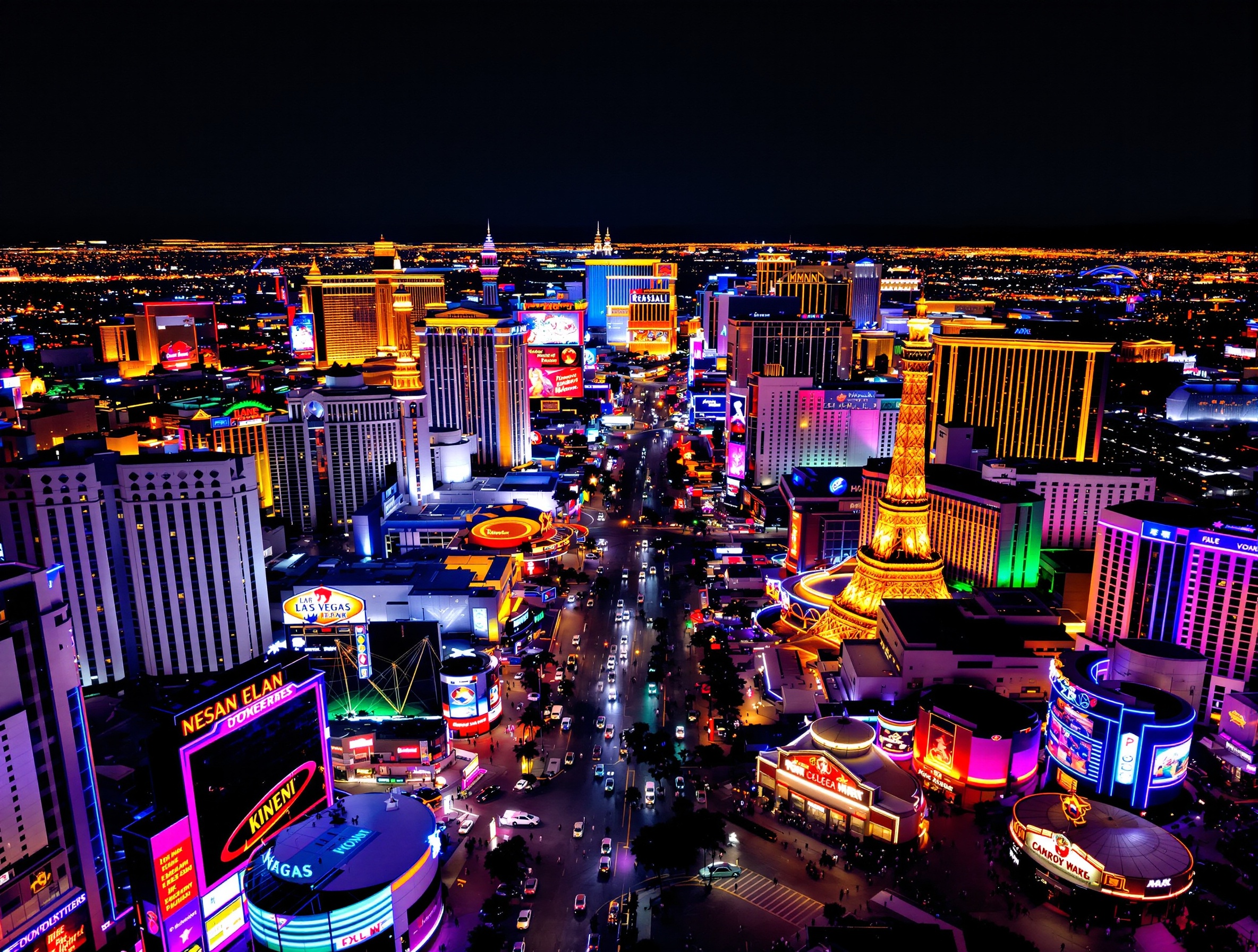 Las Vegas Nevada travel destination Las Vegas Strip at night