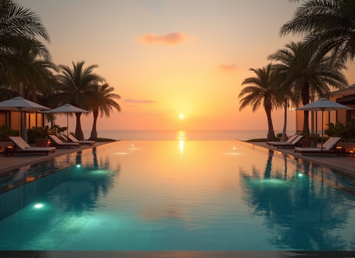 Luxury resort wellness pool