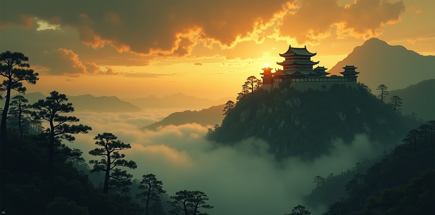 Castle at dusk