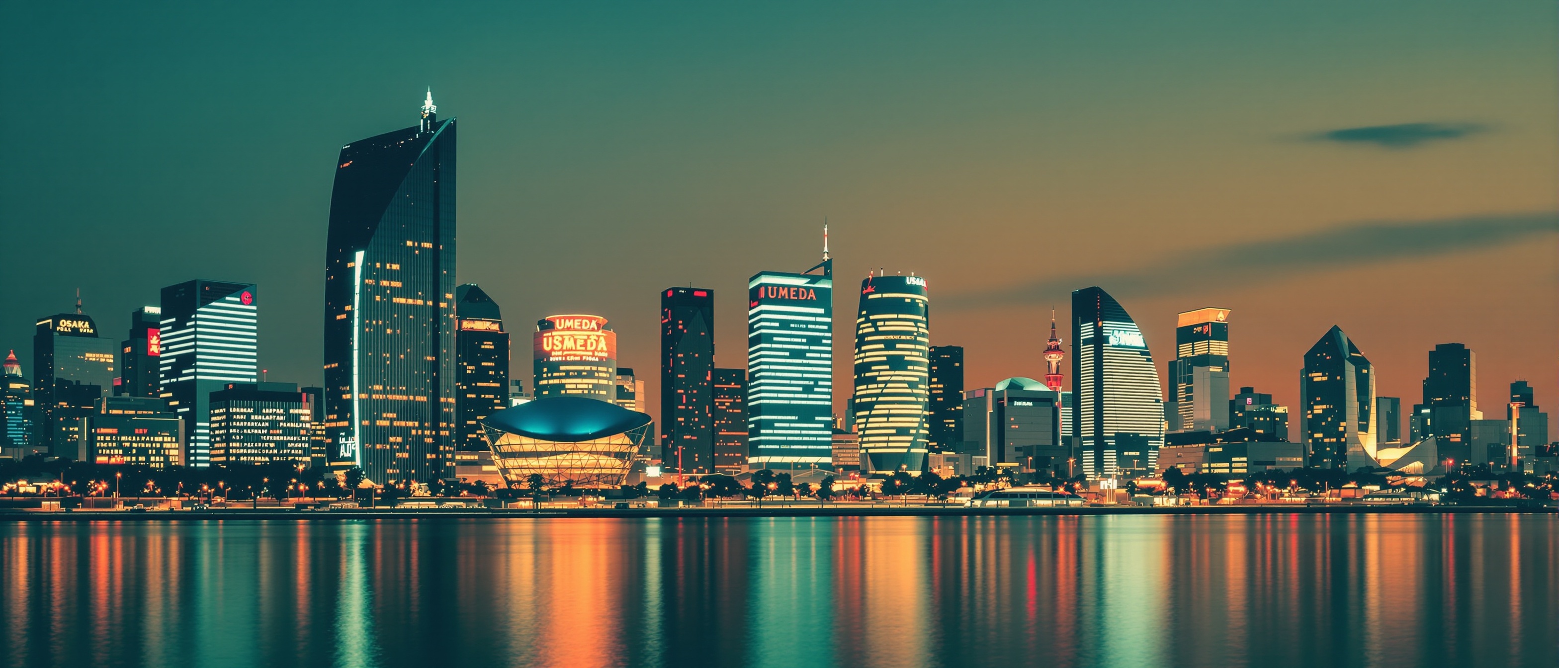 大阪梅田エリアの夜景