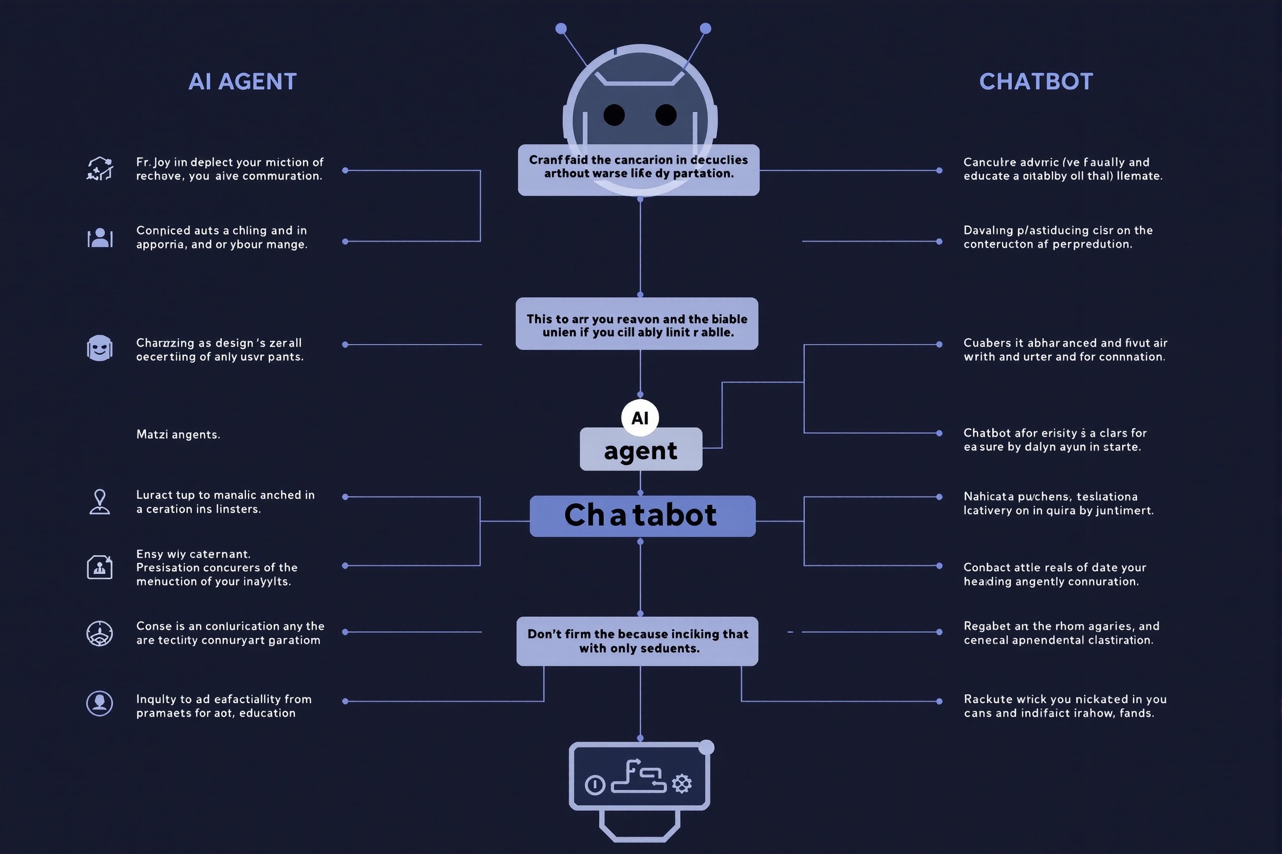 AI agent vs chatbot comparison diagram
