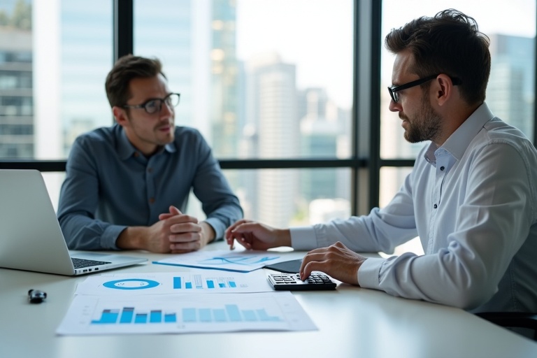 Sydney SME owner preparing for business valuation with financial documents