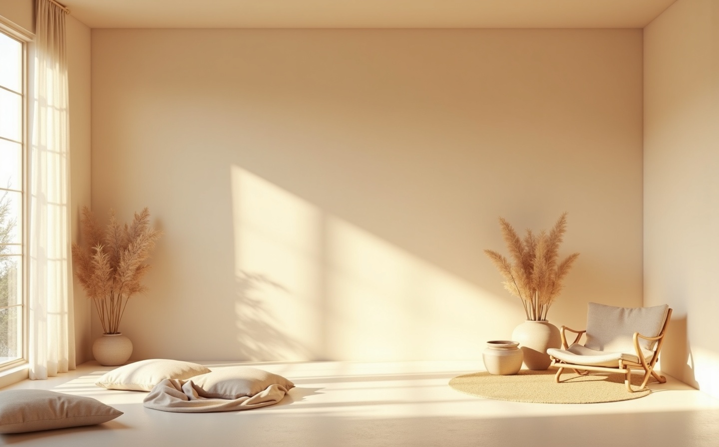 Serene minimalist therapeutic space