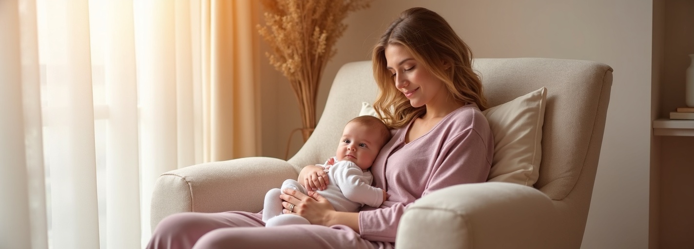 Cozy mother and baby moment