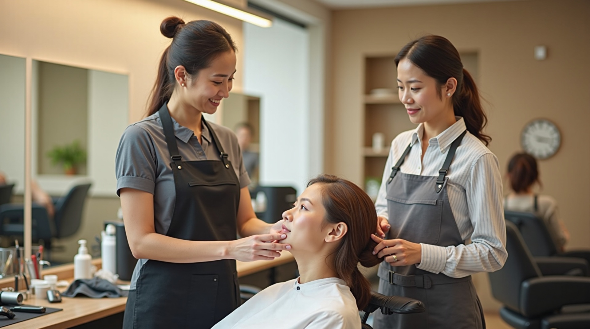 一つ上の先輩と並んで成長