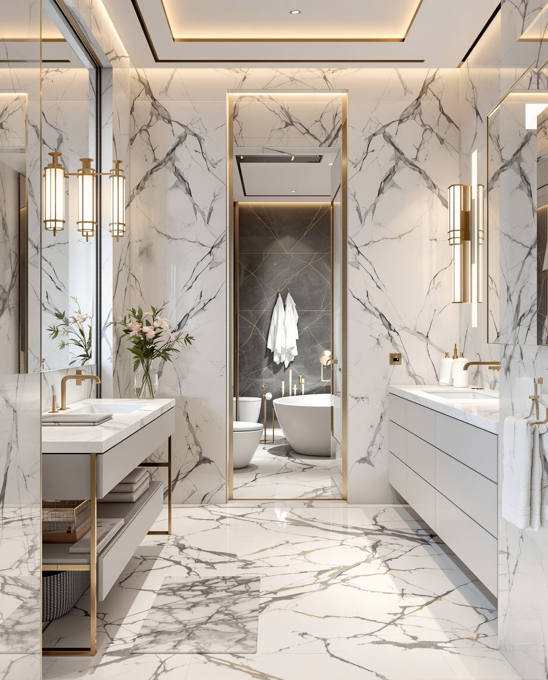 Calacatta poli miroir