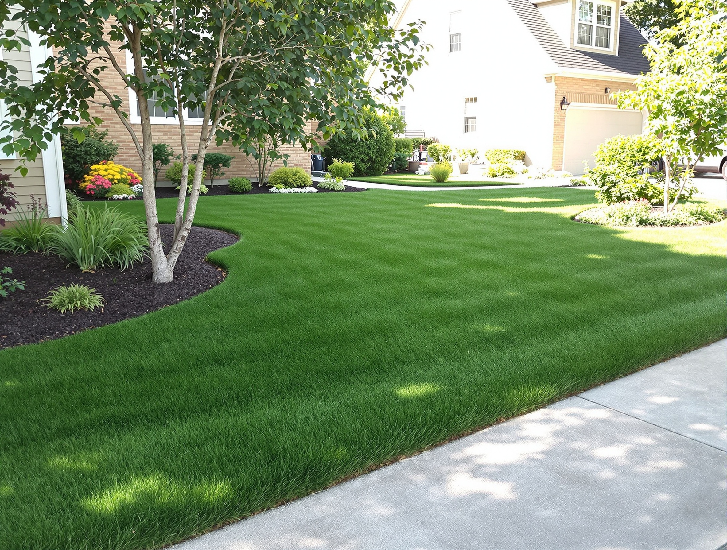 Completed lawn installation project