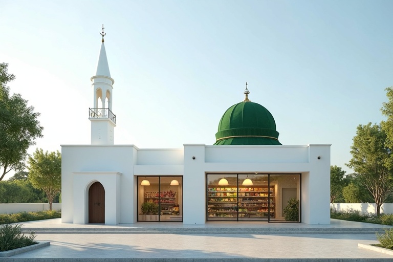 مسجد + بقالة وقفية