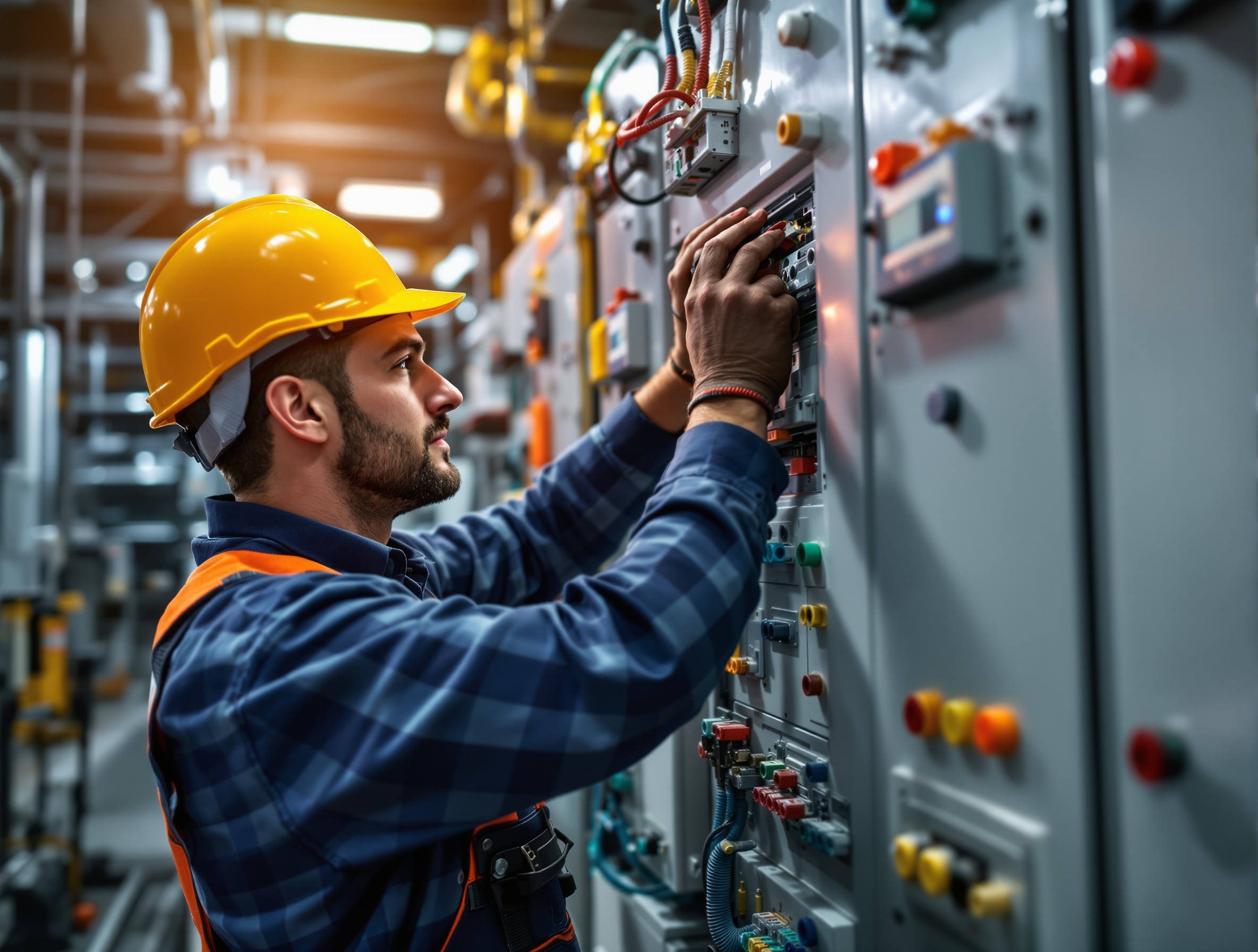 Técnico Time Alicante trabajando en instalación eléctrica