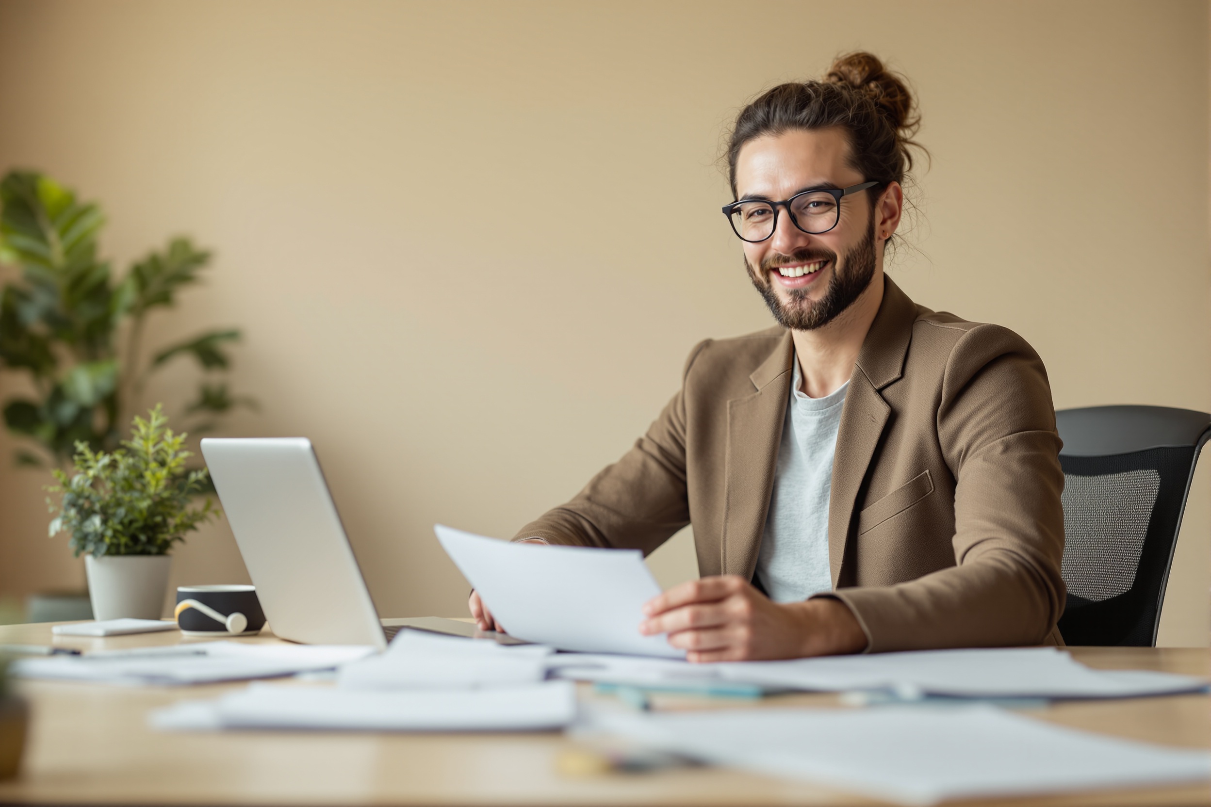 Ondernemer aan het werk