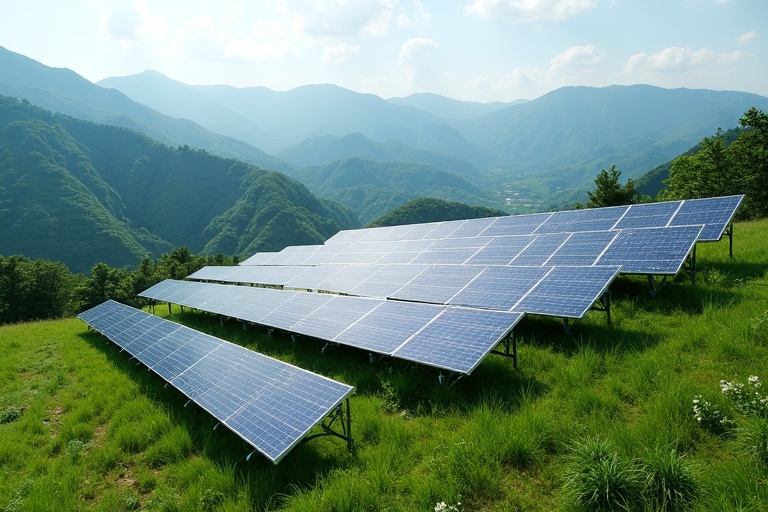 중국 위난 100kW 농촌형 태양광(공동작업)