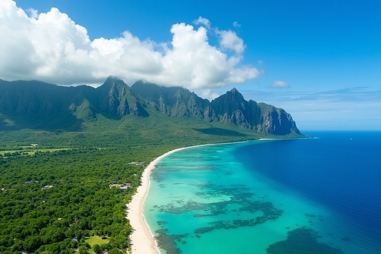 Mauritius aerial view