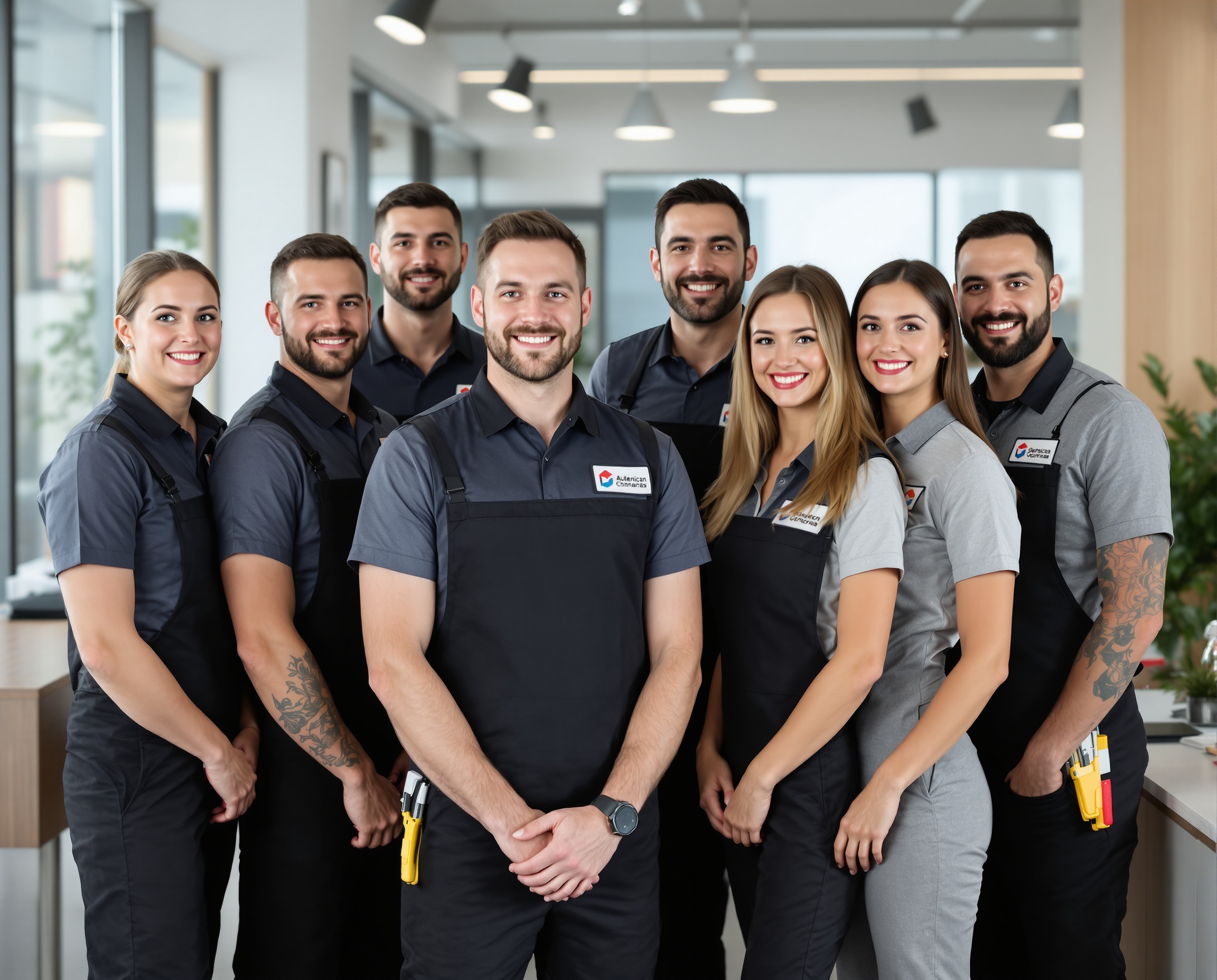 Professional cleaning team