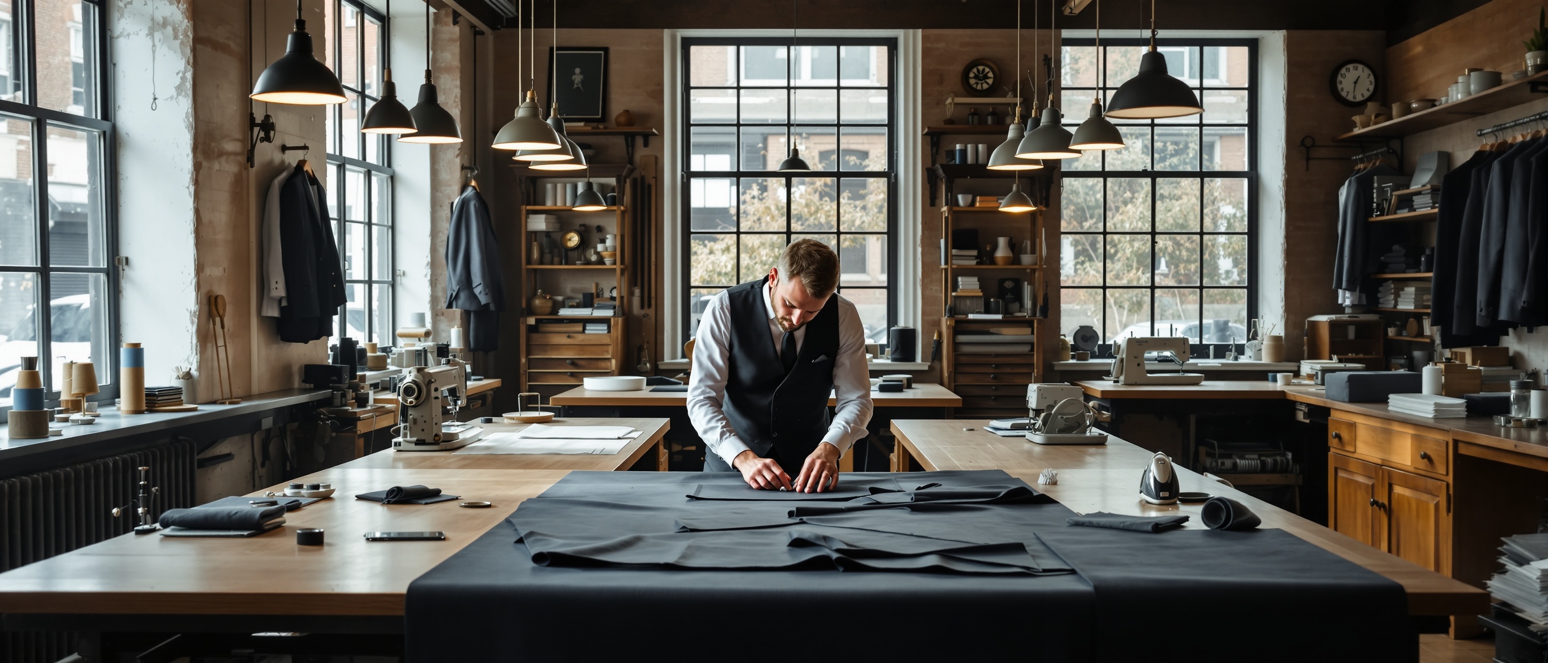 Inside the Custom Clothiers workshop — Wellesley MA bespoke tailoring