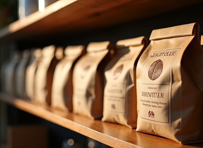 Özel Kahve Poşetleri - Bioetiket profesyonel etiket baskı