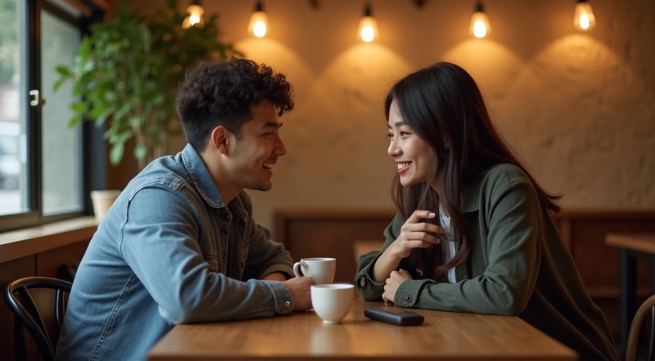 疑似デートの音声録音シーン