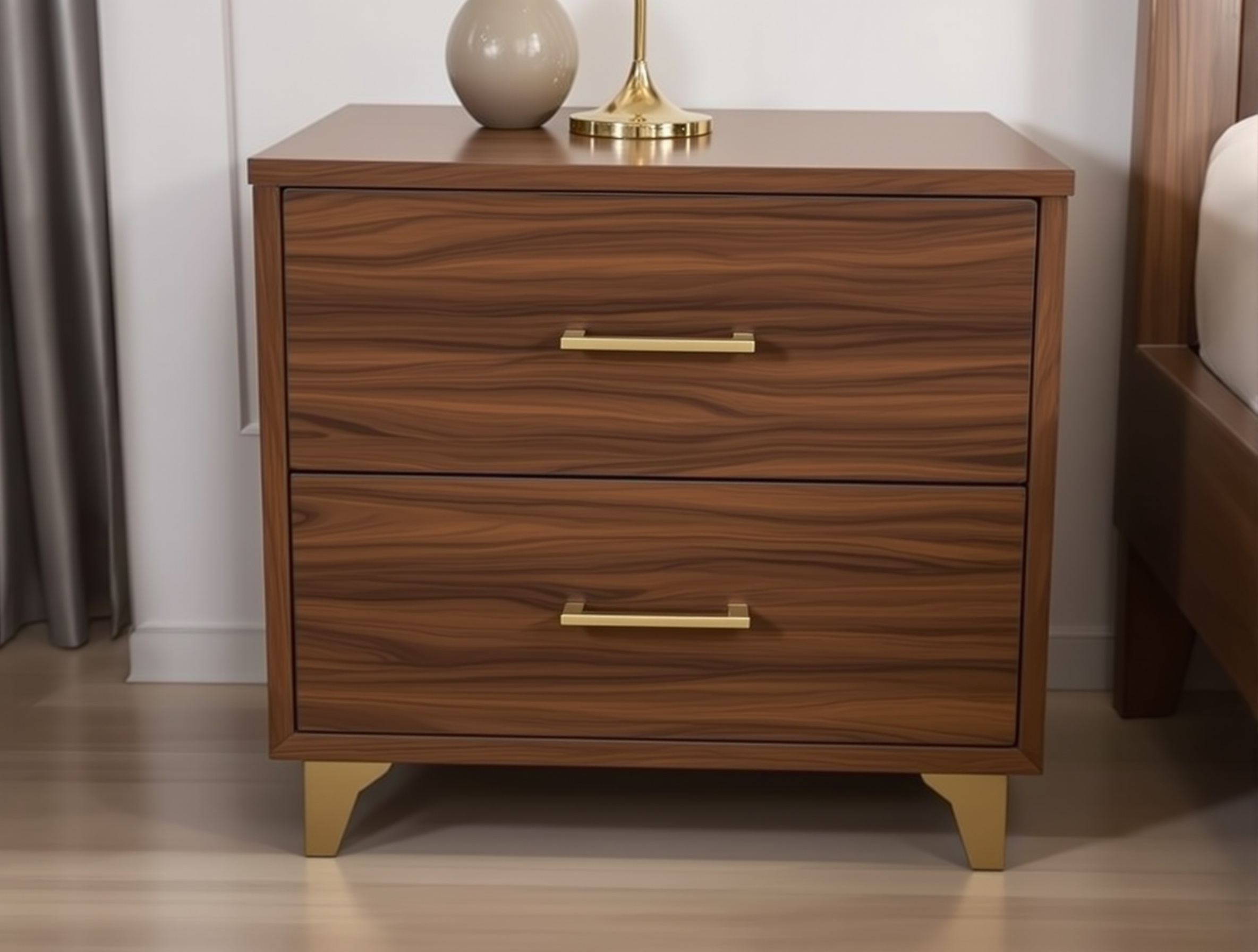 Modern Two-Drawer Nightstand