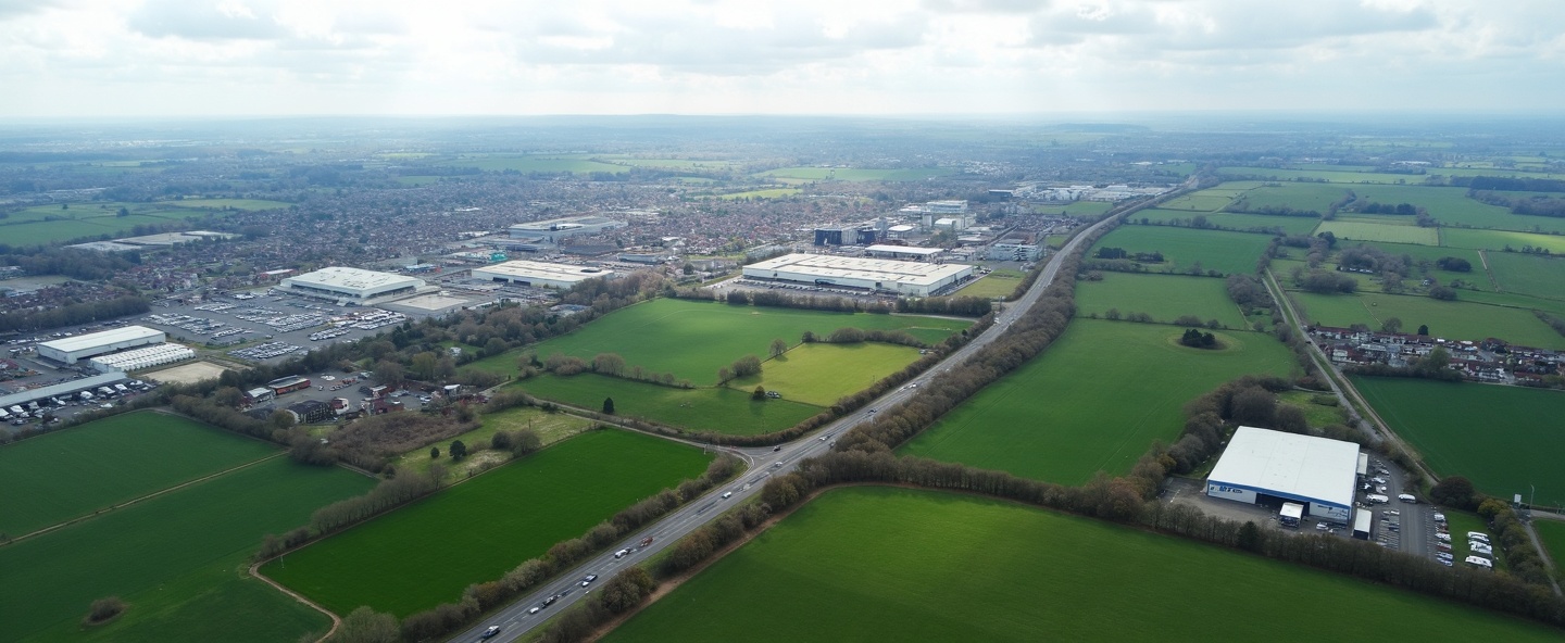 Kent countryside aerial view