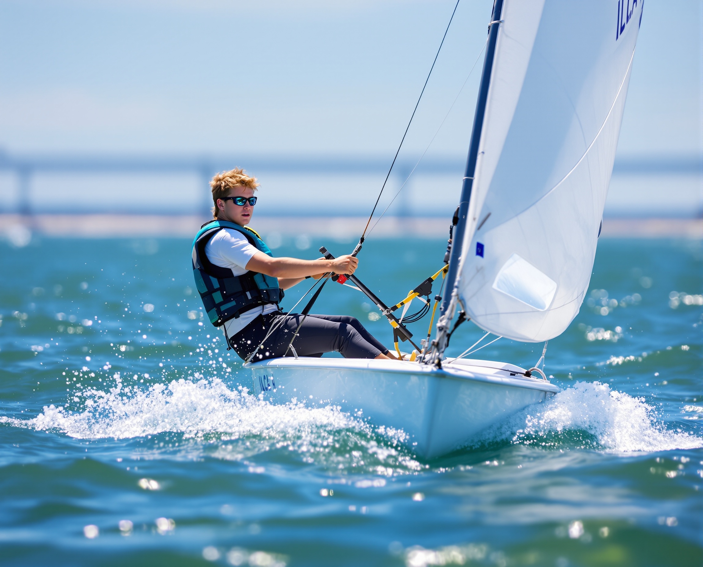 Laser 4.7 sailing