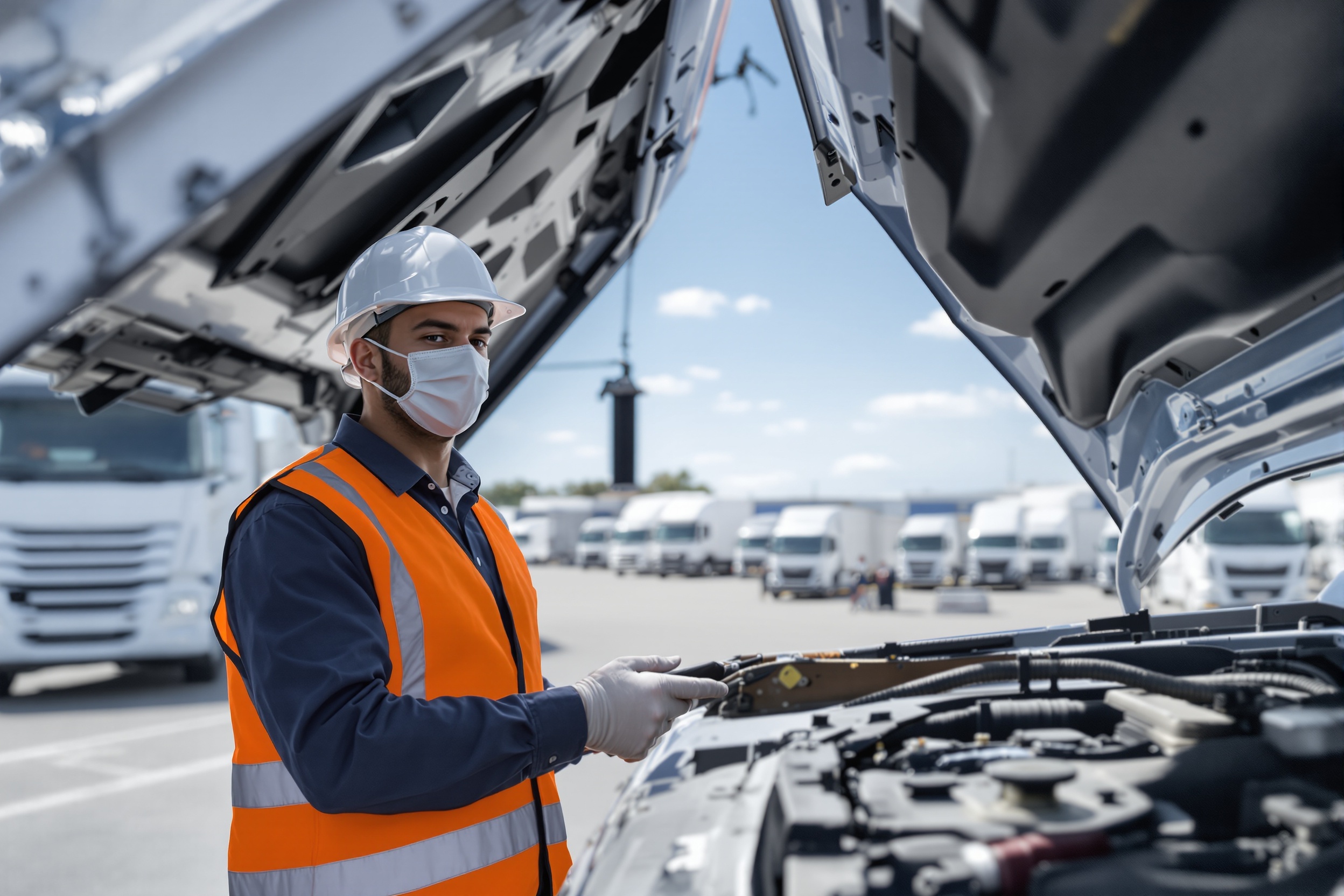 Fleet vehicle inspection by Onsite Auto Maintenance technician