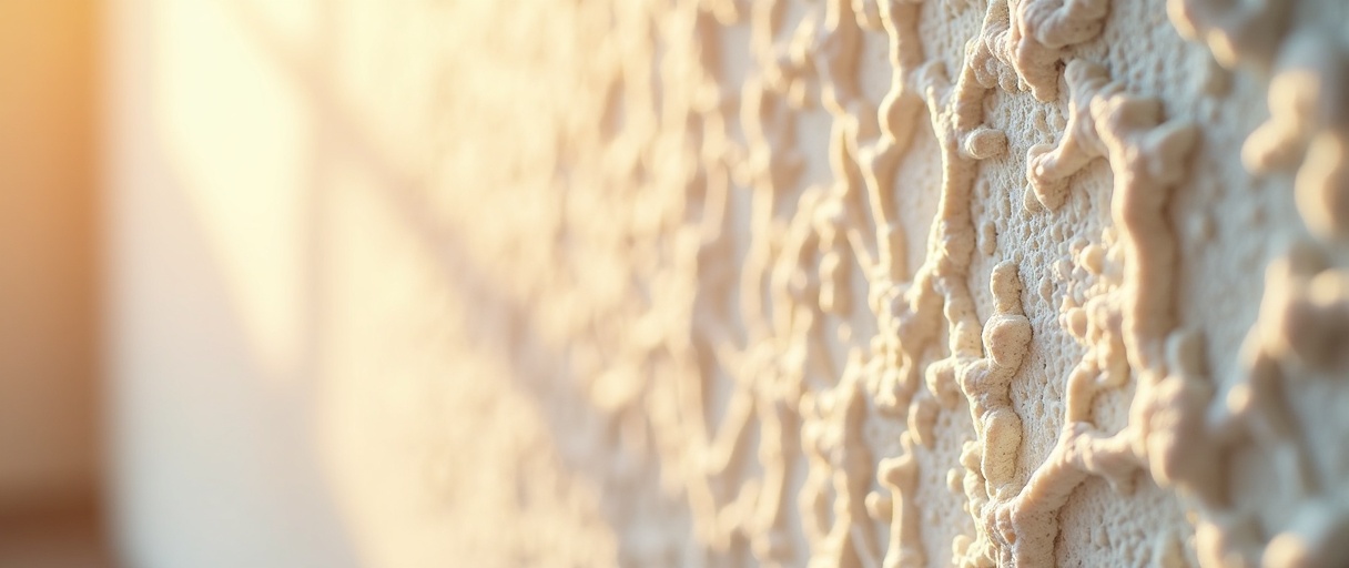 Spray foam insulation texture detail close up